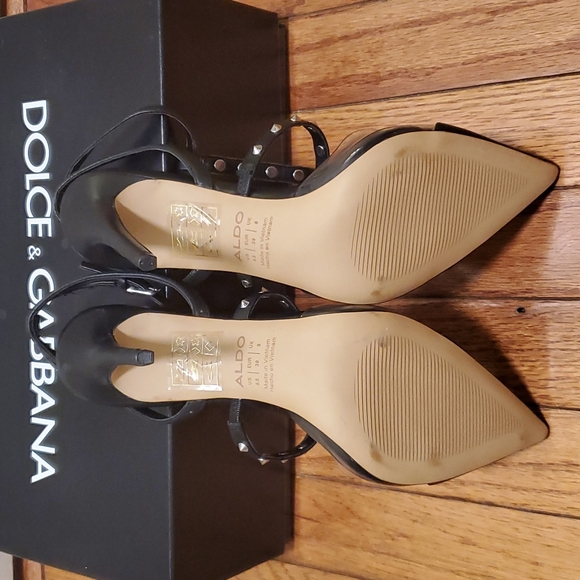 Black stiletto heels Aldo Valentino-style 8.5 - Picture 9 of 10